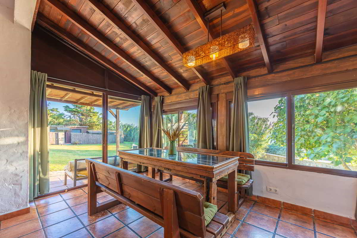 mm villa paraiso comedor acristalado jardin